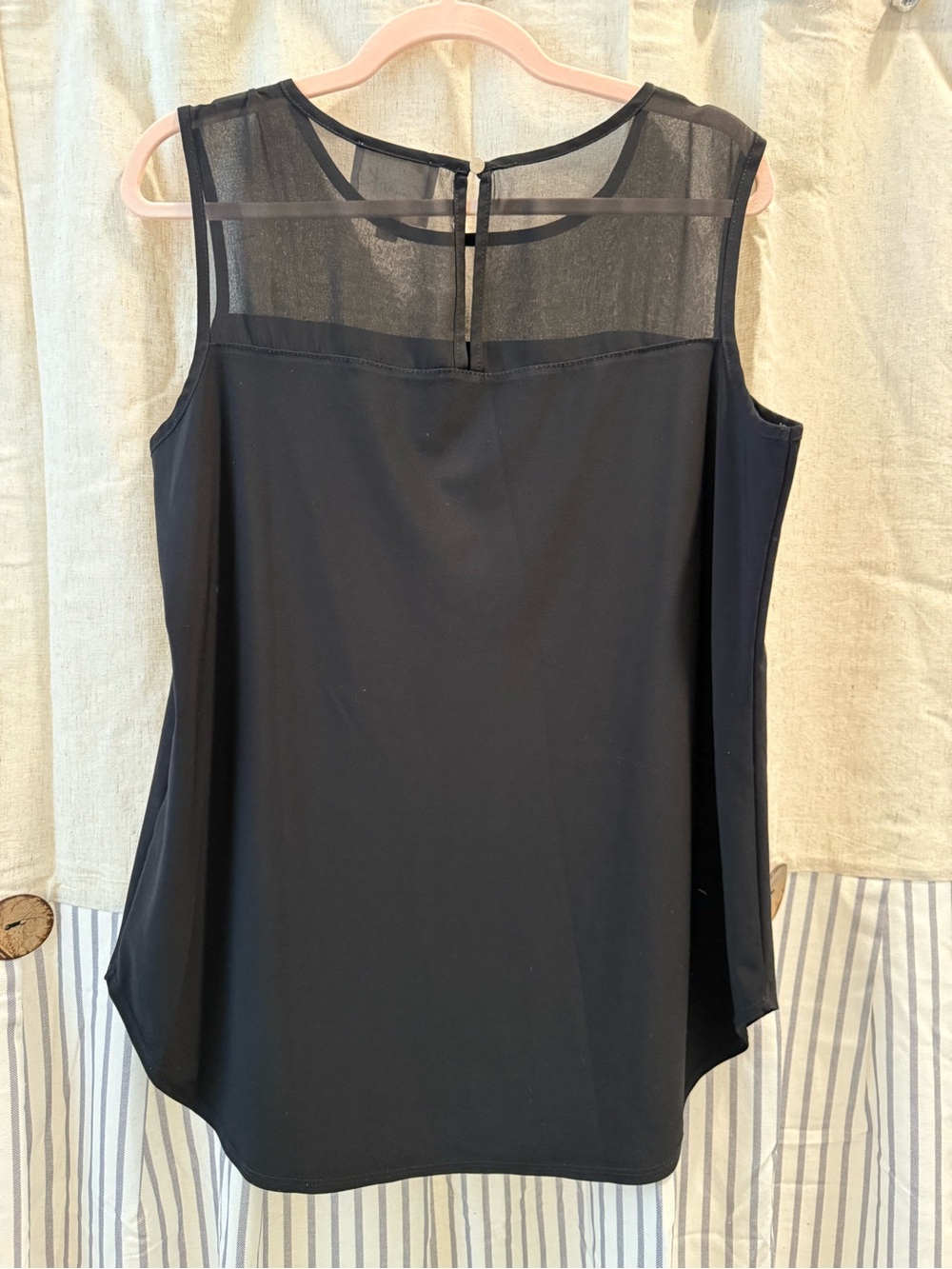 Compli K Black Sheer Yoke Top - Picture 2 of 5